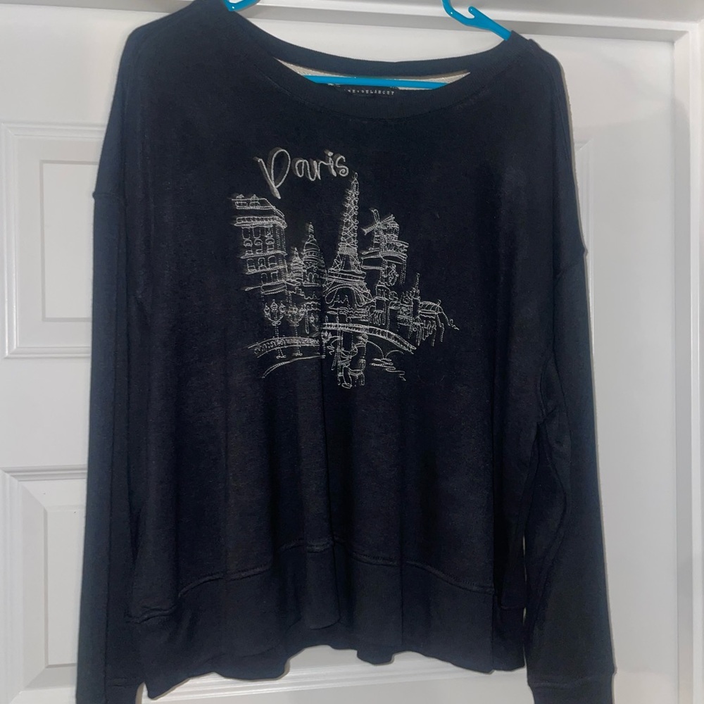 Black Paris Graphic Women's Sweater